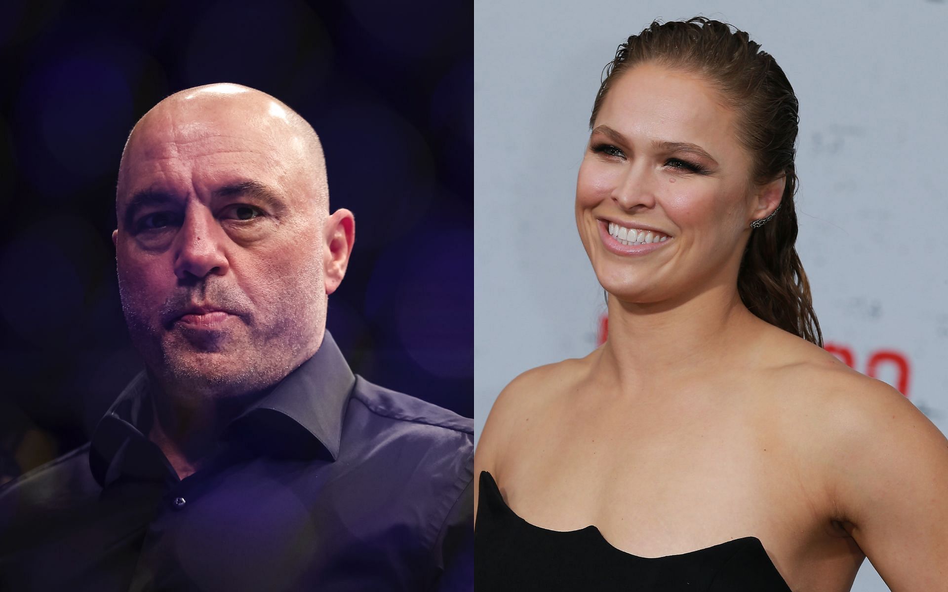 Ronda Rousey (right) on her relationship with Joe Rogan (left) and MMA media [Image via: Getty Images] 