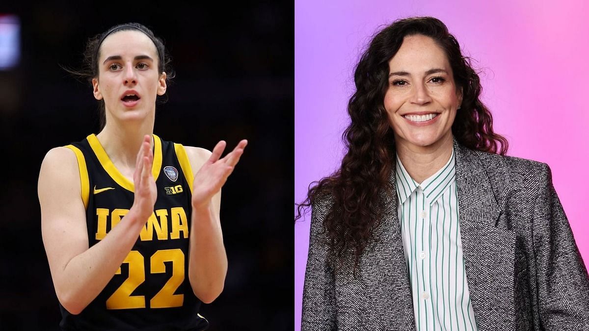 Former WNBA player Sue Bird and Caitlin Clark