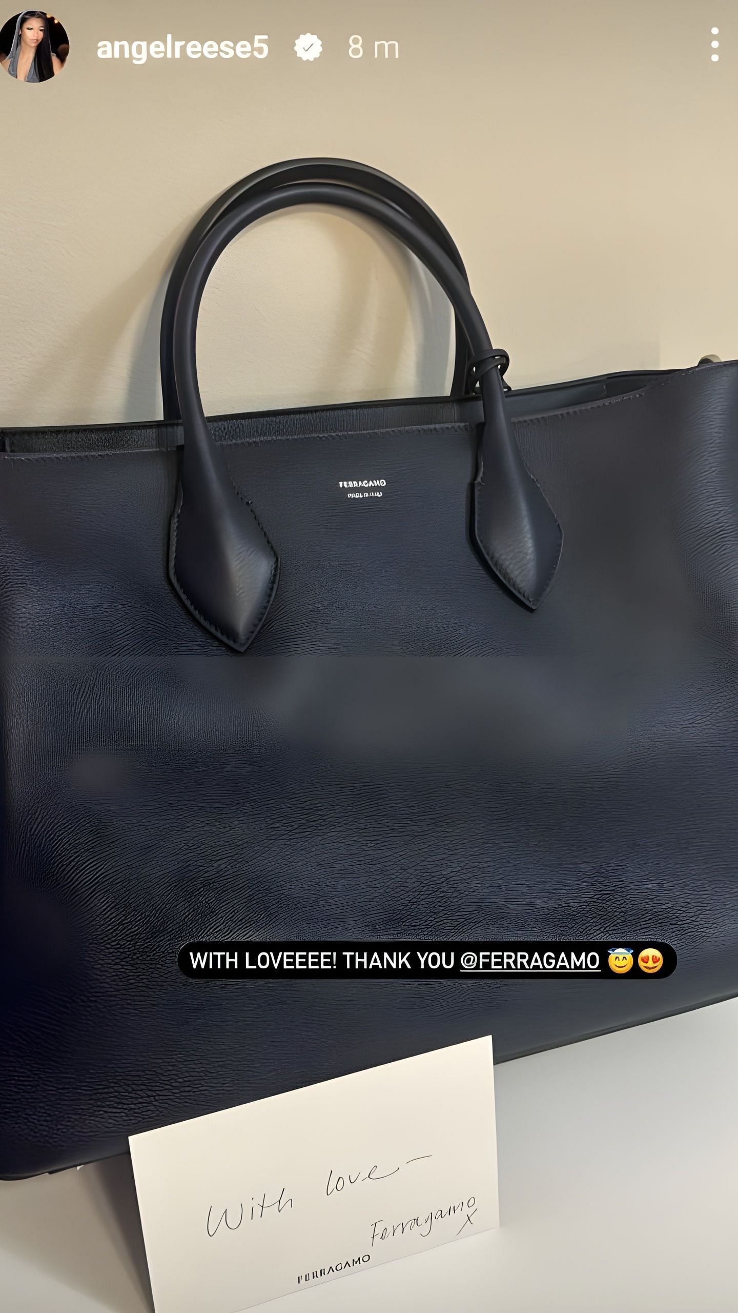 Angel Reese thanked Ferragamo for the gift