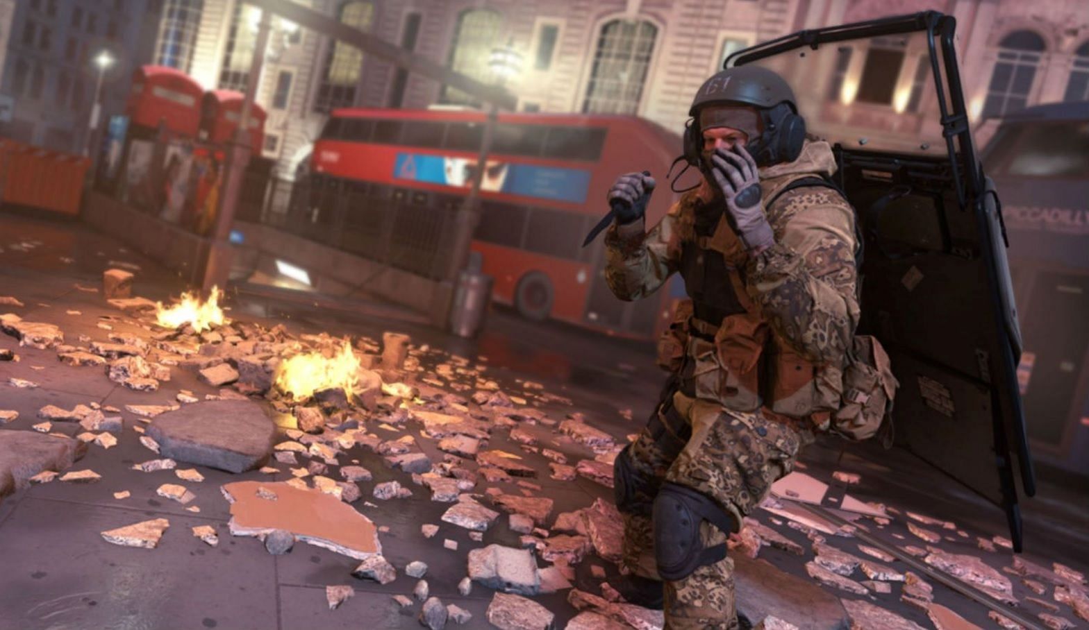 Riot Shield as seen in recent Call of Duty games. (Image via Activision)