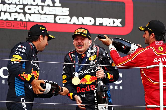 "Don't worry, my dad is into politics" - Watch the hilarious exchange between Max Verstappen, Carlos Sainz and Sergio Perez