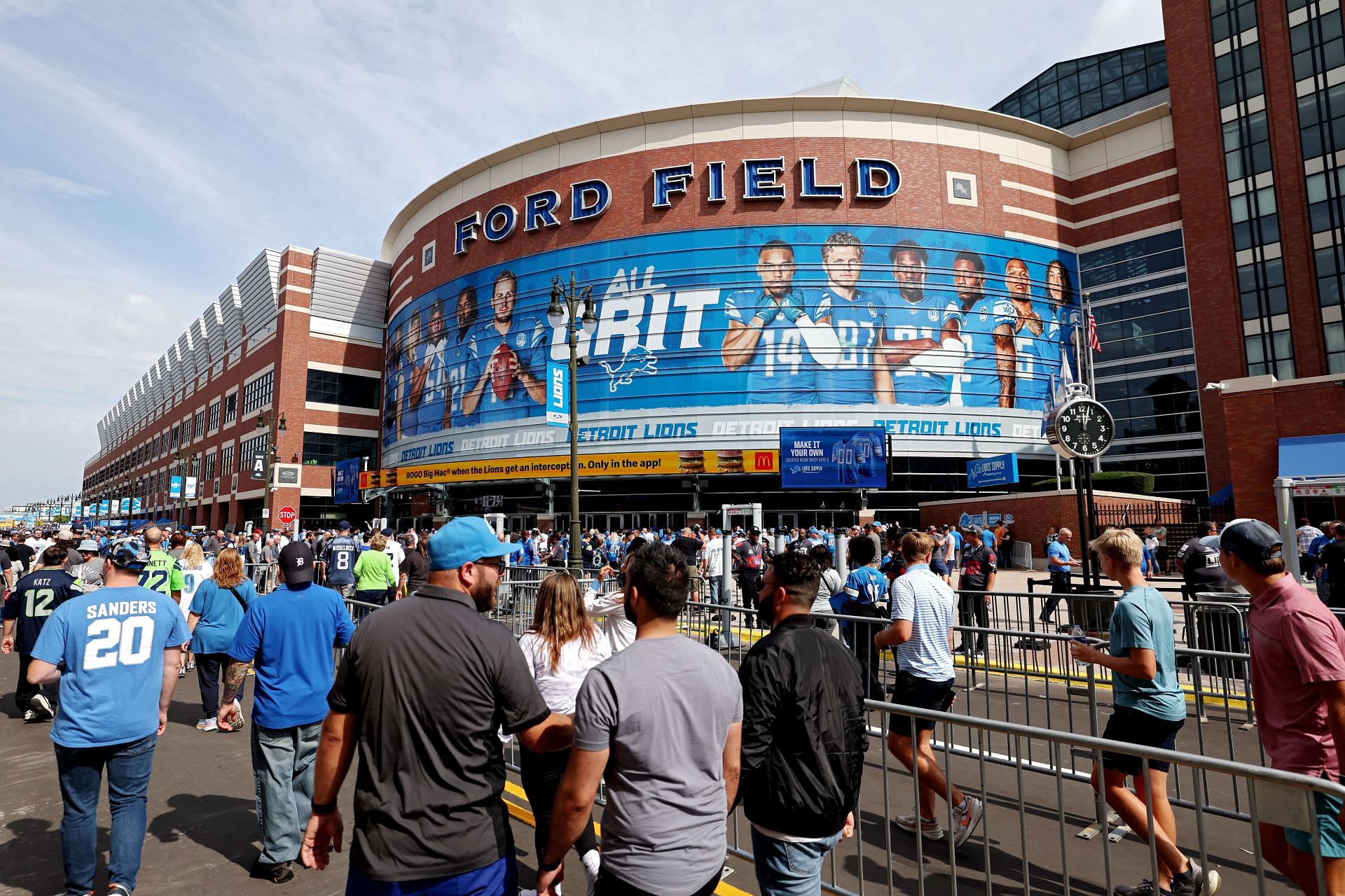 The Ford Field is home to the NFL&#039;s Detroit Lions.