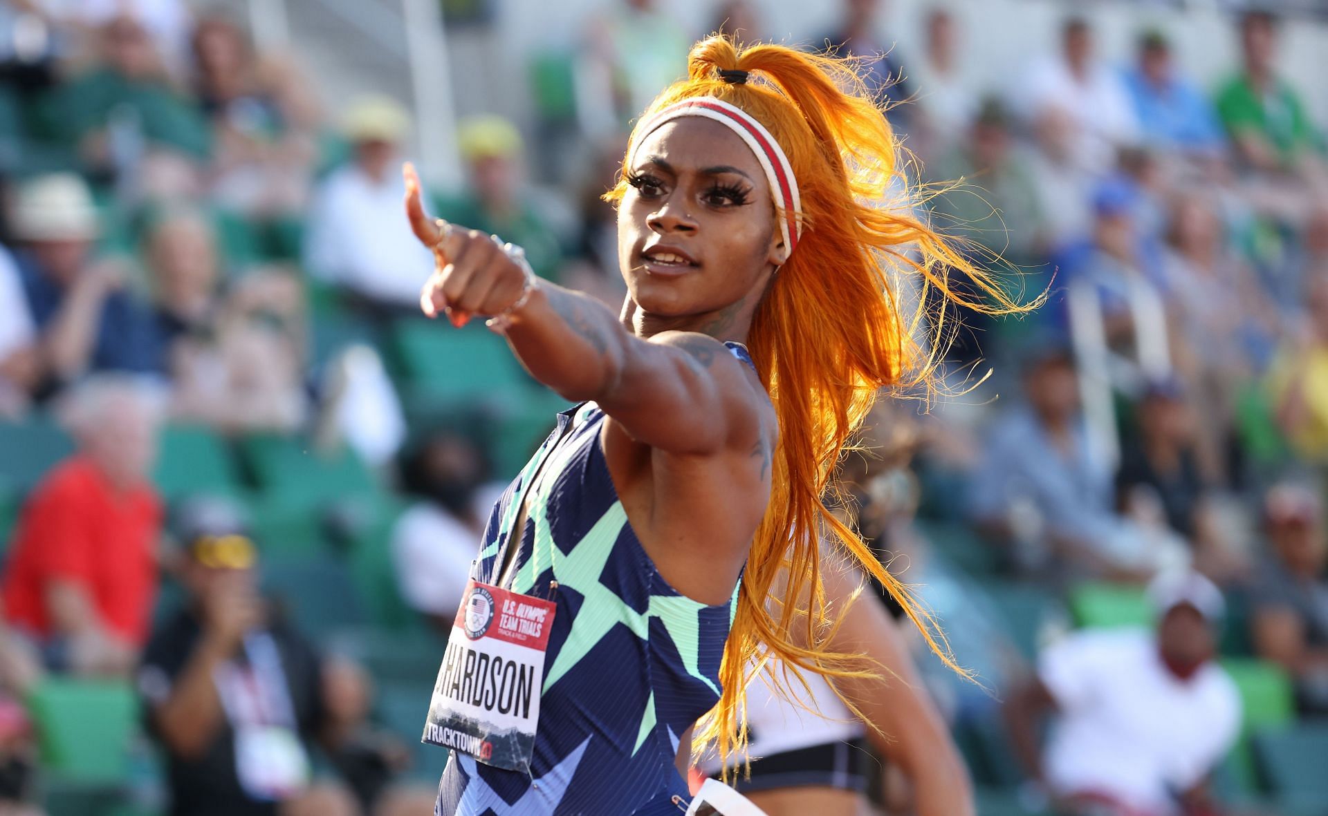Sha&#039;Carri Richardson in the Women&#039;s 100m of the 2020 U.S. Olympic Track &amp; Field Team Trials