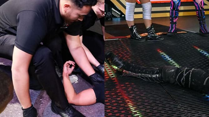 Two WWE Superstars collapse after live event match; Judgment Day member could not get up