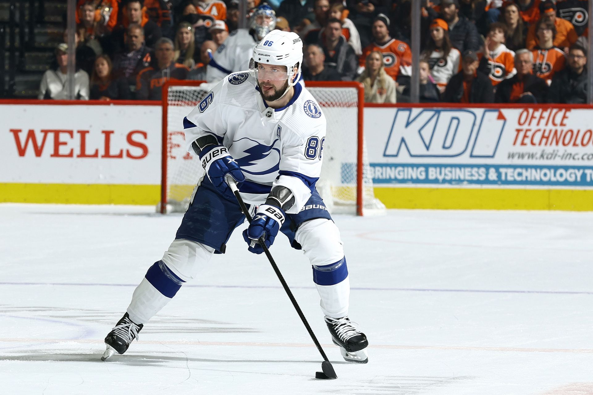 Nikita Kucherov is leading the NHL in points with 136