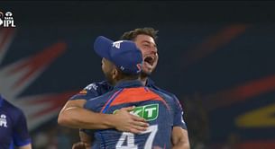 [Watch] Marcus Stoinis bursts with joy as he takes first-ball wicket to dismiss Yashasvi Jaiswal in LSG vs RR IPL 2024 clash