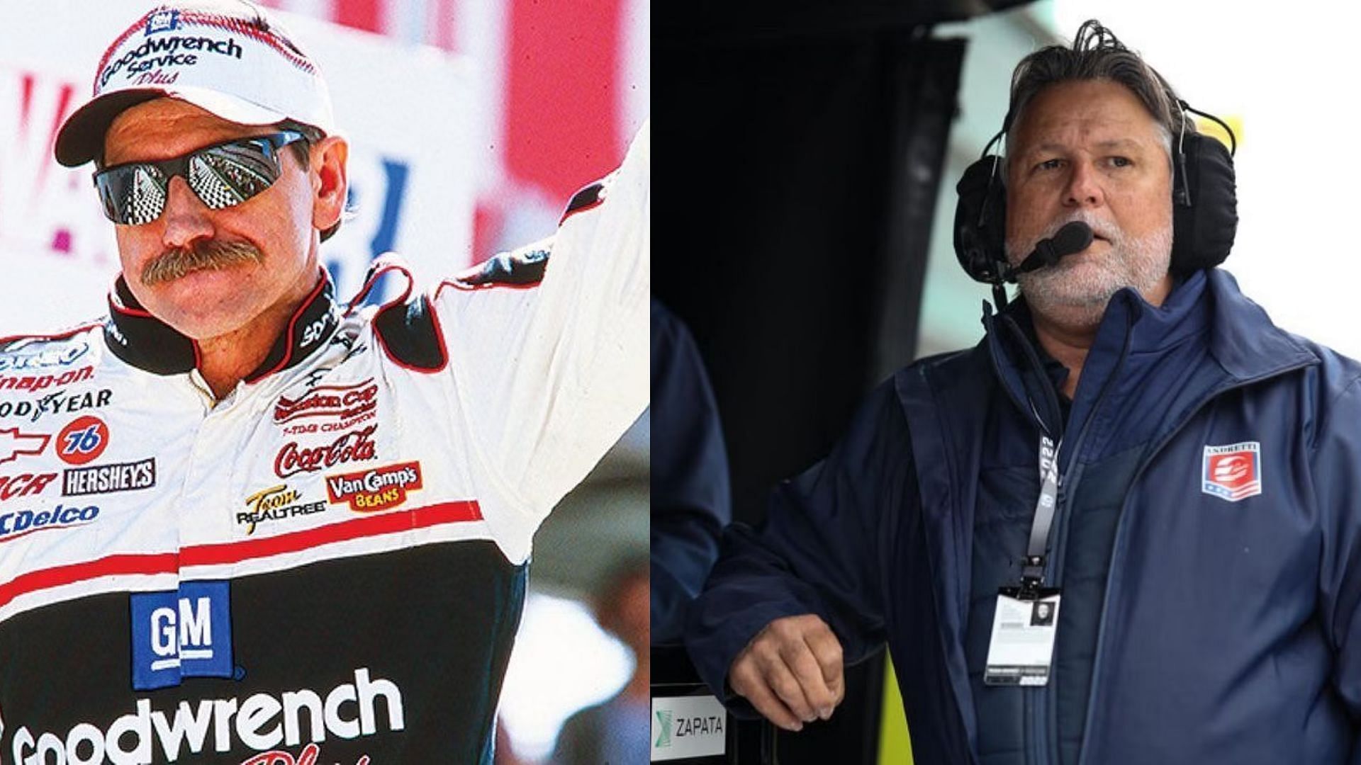 7x Cup Series champion Dale Earnhardt Sr. (L) and Indycar legend Michael Andretti (R)