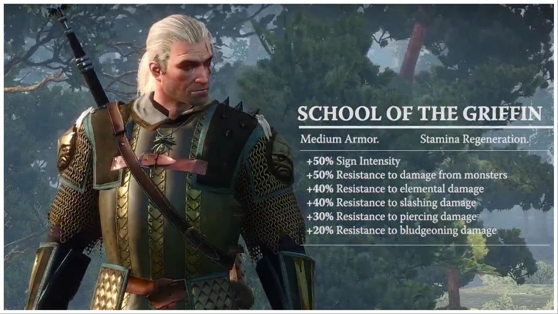 The Griffin Armor set is one of the best armor sets in The Witcher 3 (Image via CD Projekt Red)