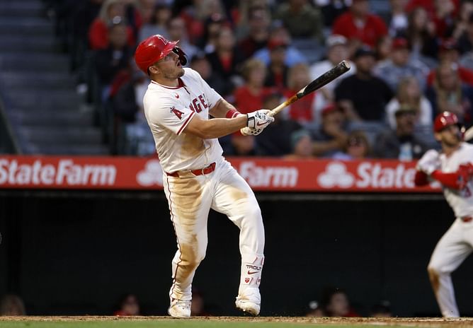 "Please get this man on a real team" - Fans react as Mike Trout joins Mookie Betts to lead home run charts
