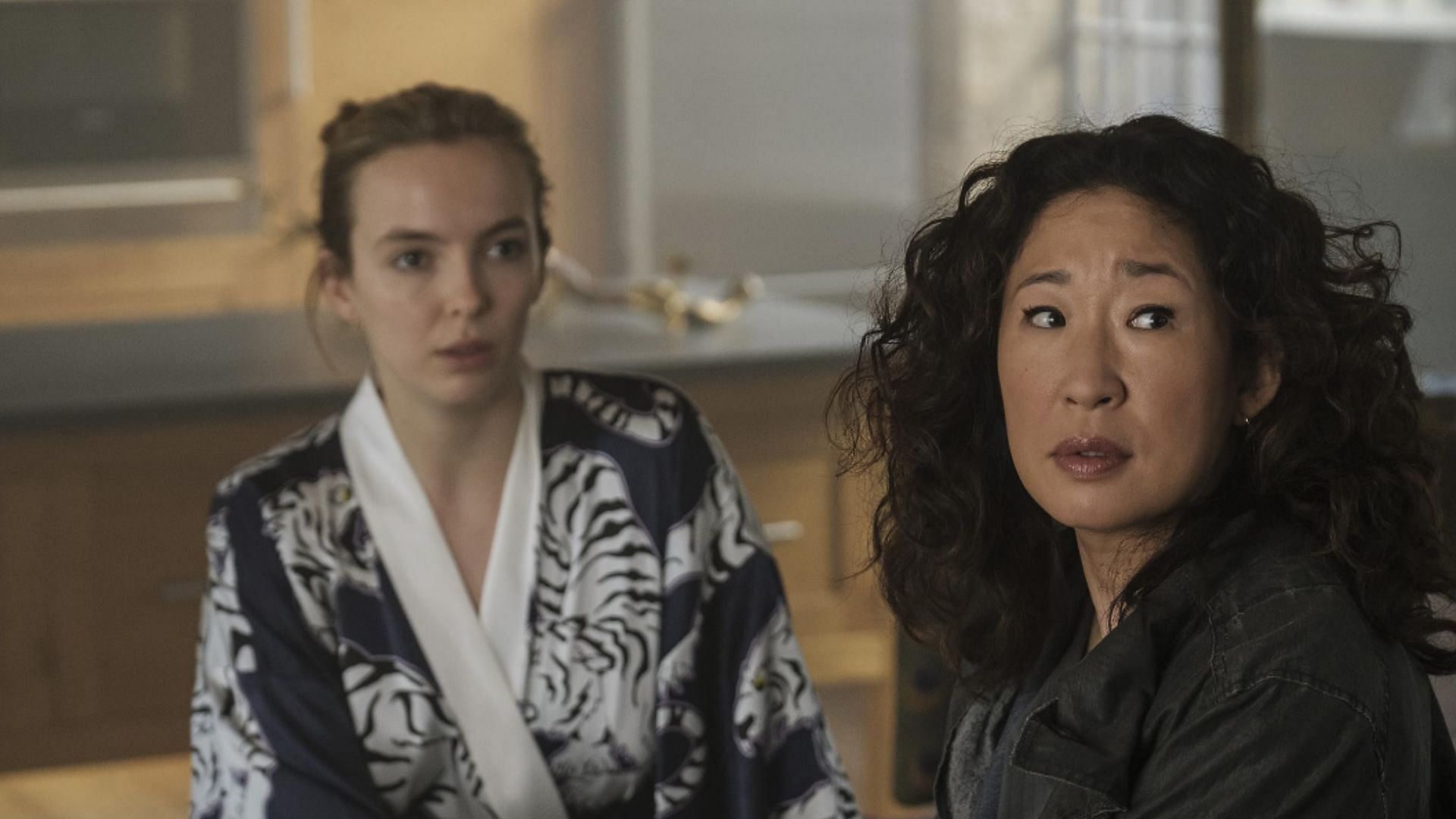 Sandra Oh and Jodie Comer in Killing Eve (Image via AMC Networks)