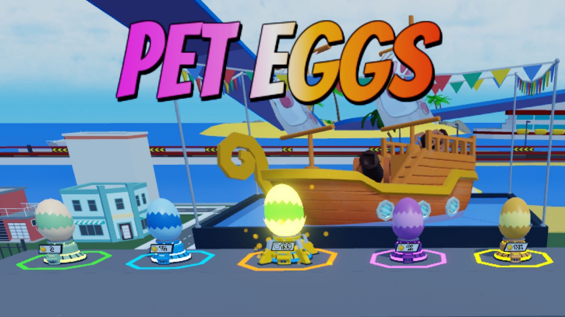 Pet Eggs in Super Kart Simulator (Image via Roblox)