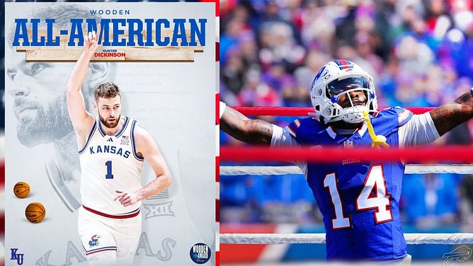 “Pain” - Kansas star Hunter Dickinson reacts to 4x Pro Bowler Stefon Diggs' Houston Texans trade