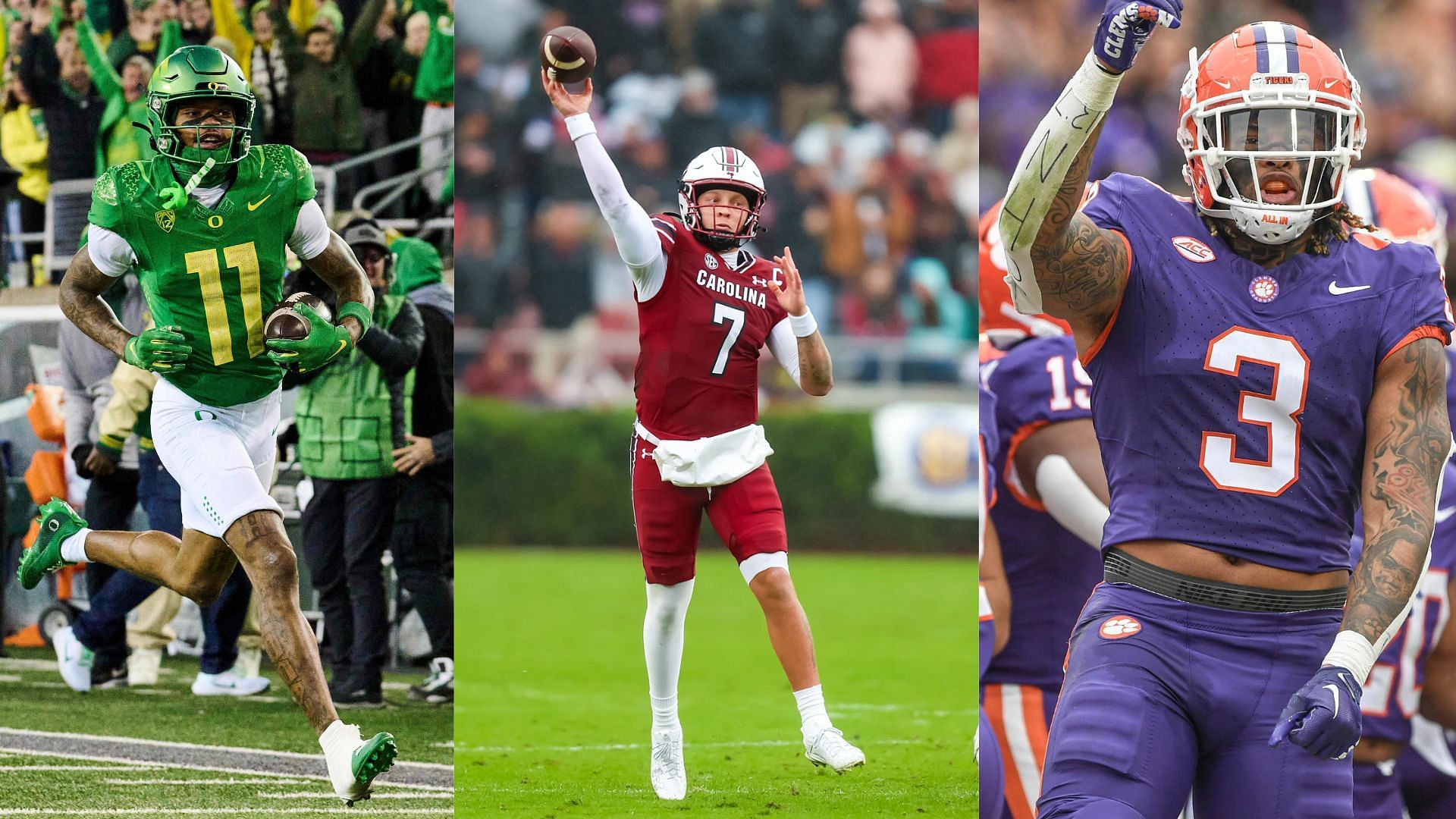 Troy Franklin, Spencer Rattler, and Xavier Thomas are all 2024 NFL Draft prospects expected to be picked on day three 