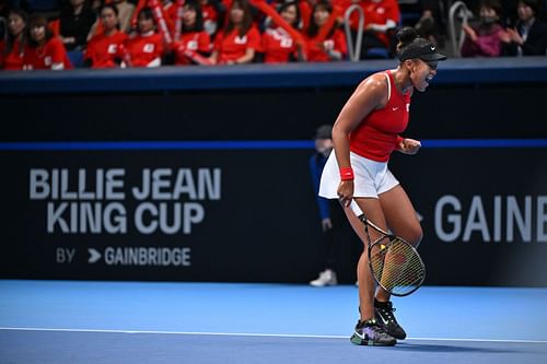 Naomi Osaka in the BJK Cup Qualifier - Day 1