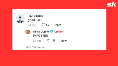 Olivia Dunne calls out Paul Skenes' "imposter"