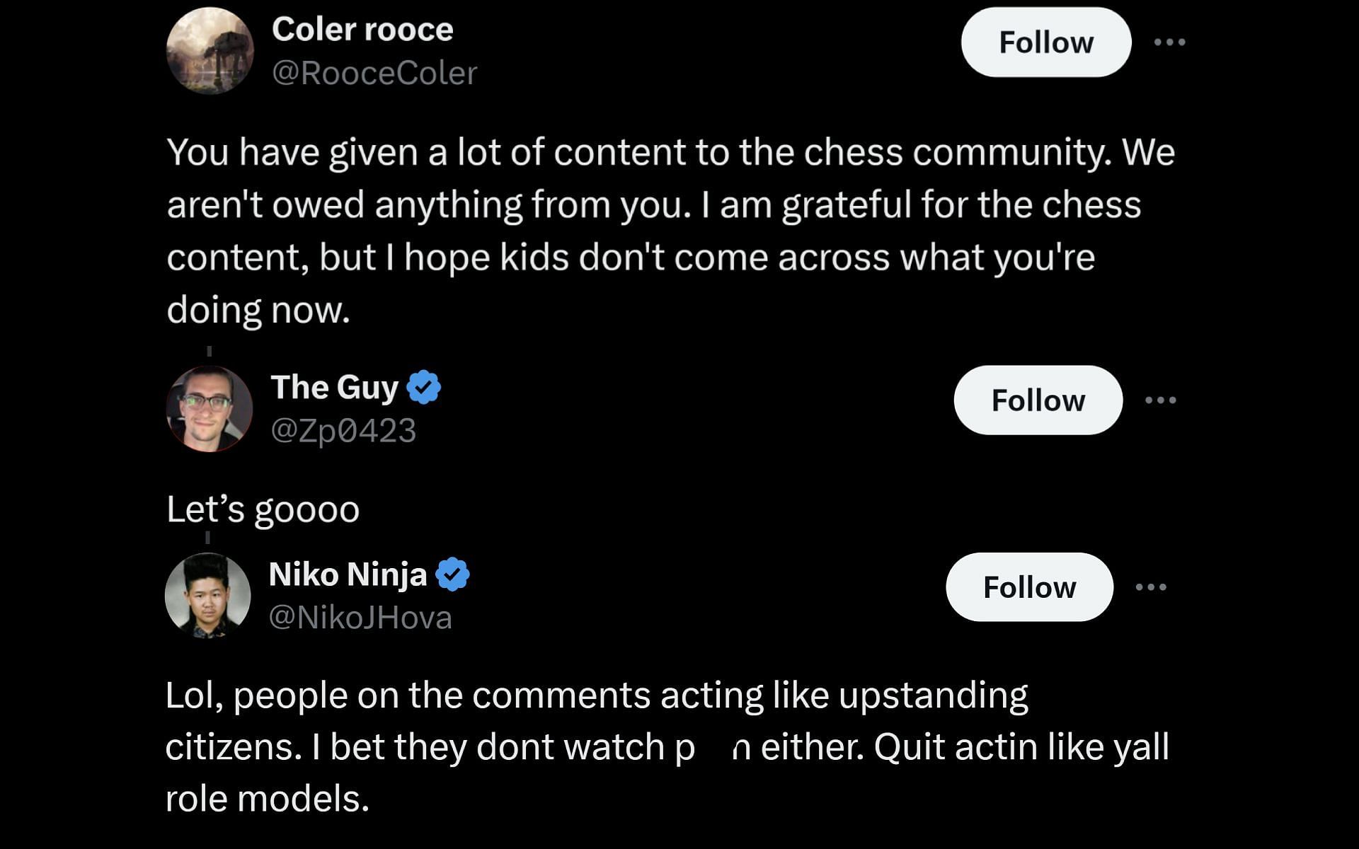 Fans react to the Chess streamer&#039;s recent tweet 1/2 (Image via X)