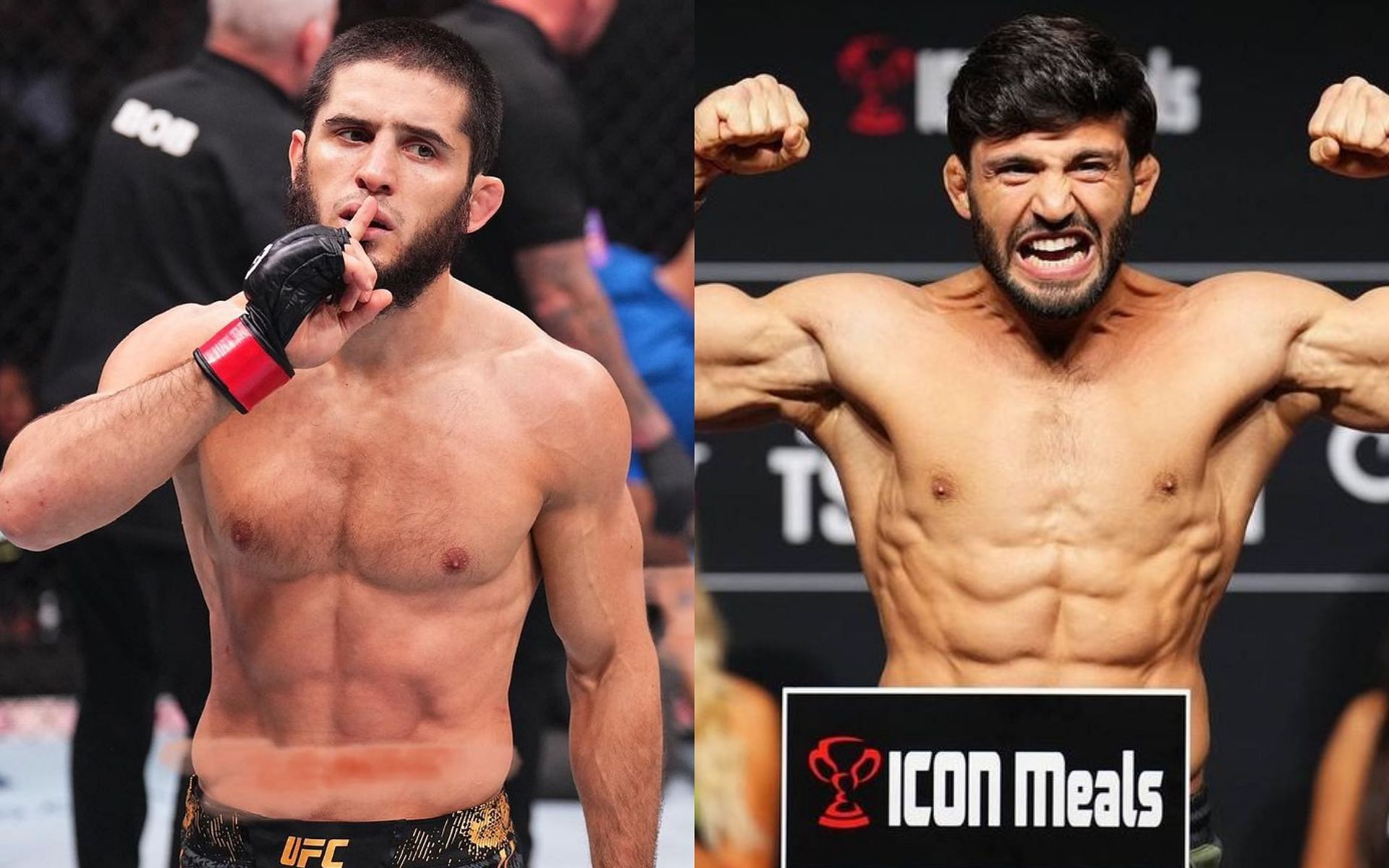 Short notice fight against Islam Makhachev (left) declined by Arman Tsarukyan (right) [Image courtesy of @islam_makhachev and @arm_011 on Instagram]