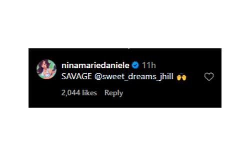 Nina-Marie Daniele responds to Jamahal Hill's fight announcement