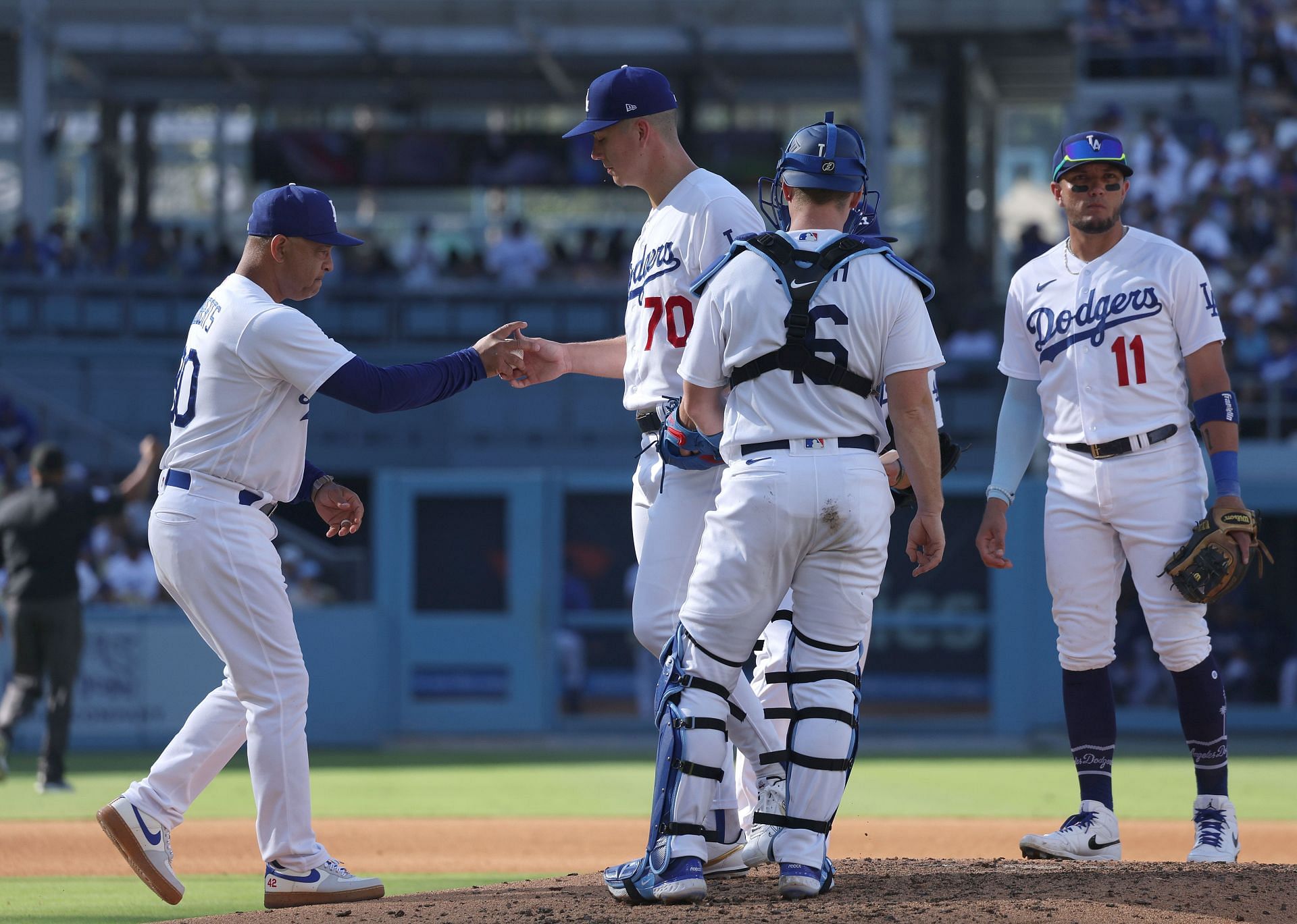 Los Angeles Dodgers - Dave Roberts and Bobby Miller (Image via Getty)