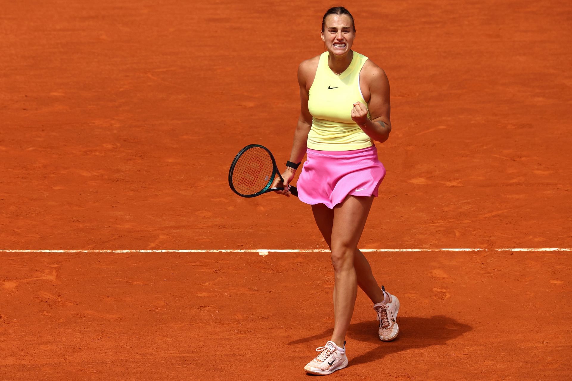 Aryna Sabalenka at the 2024 Madrid Open.