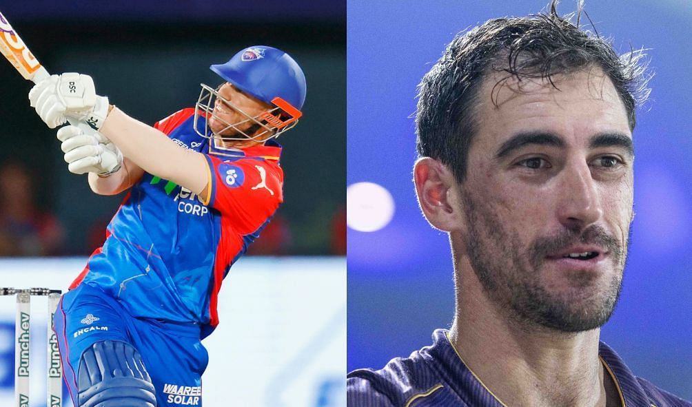 David Warner (left) and Mitchell Starc (right) will face-off against each other on Wednesday. 