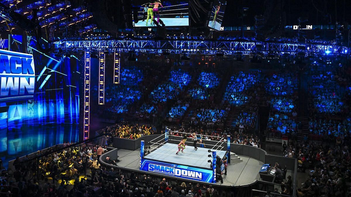 A still from a recent episode of WWE SmackDown.