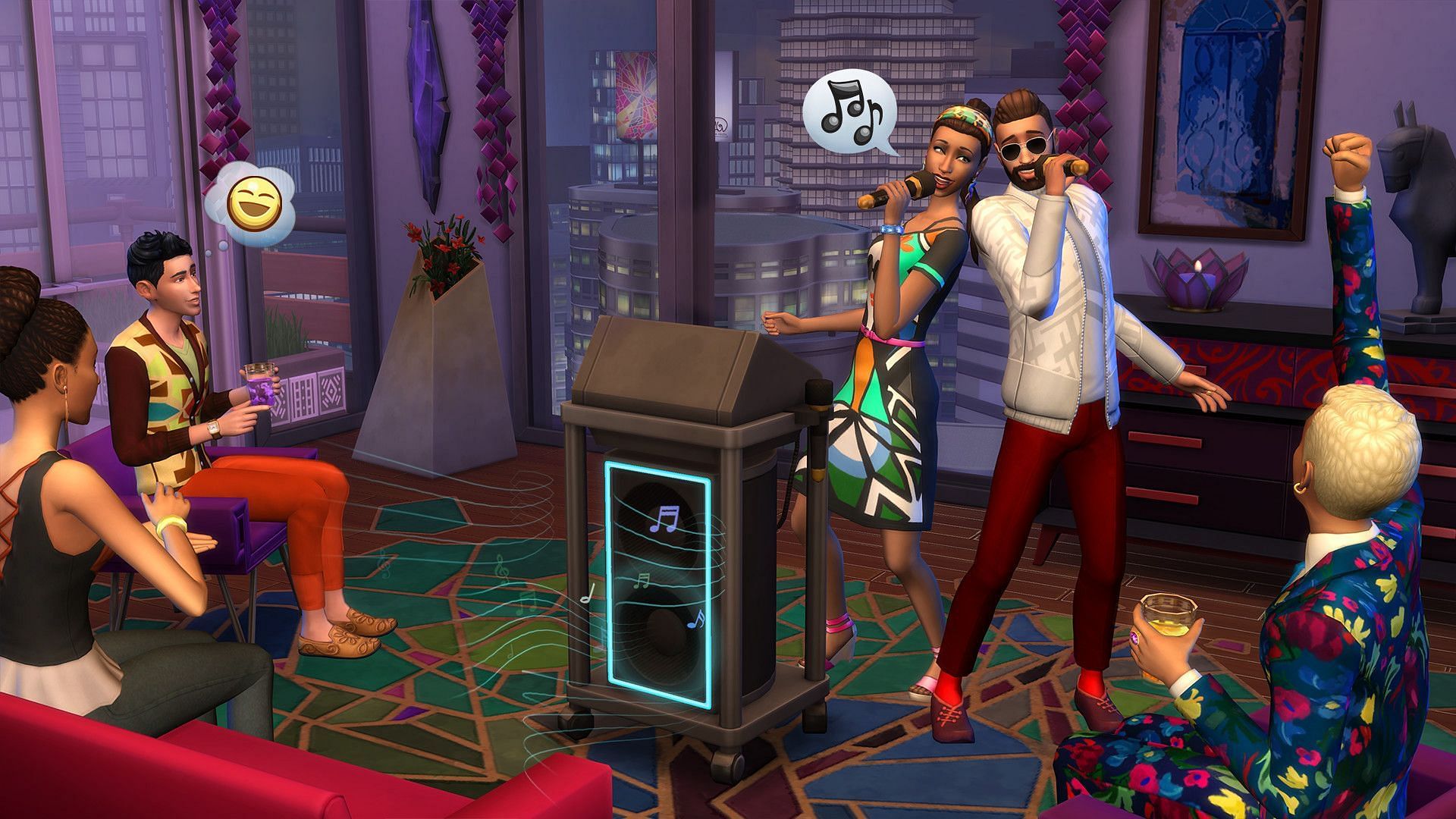 City Living is one of the most colorful Sims 4 Expansion Packs (Image via Steam)