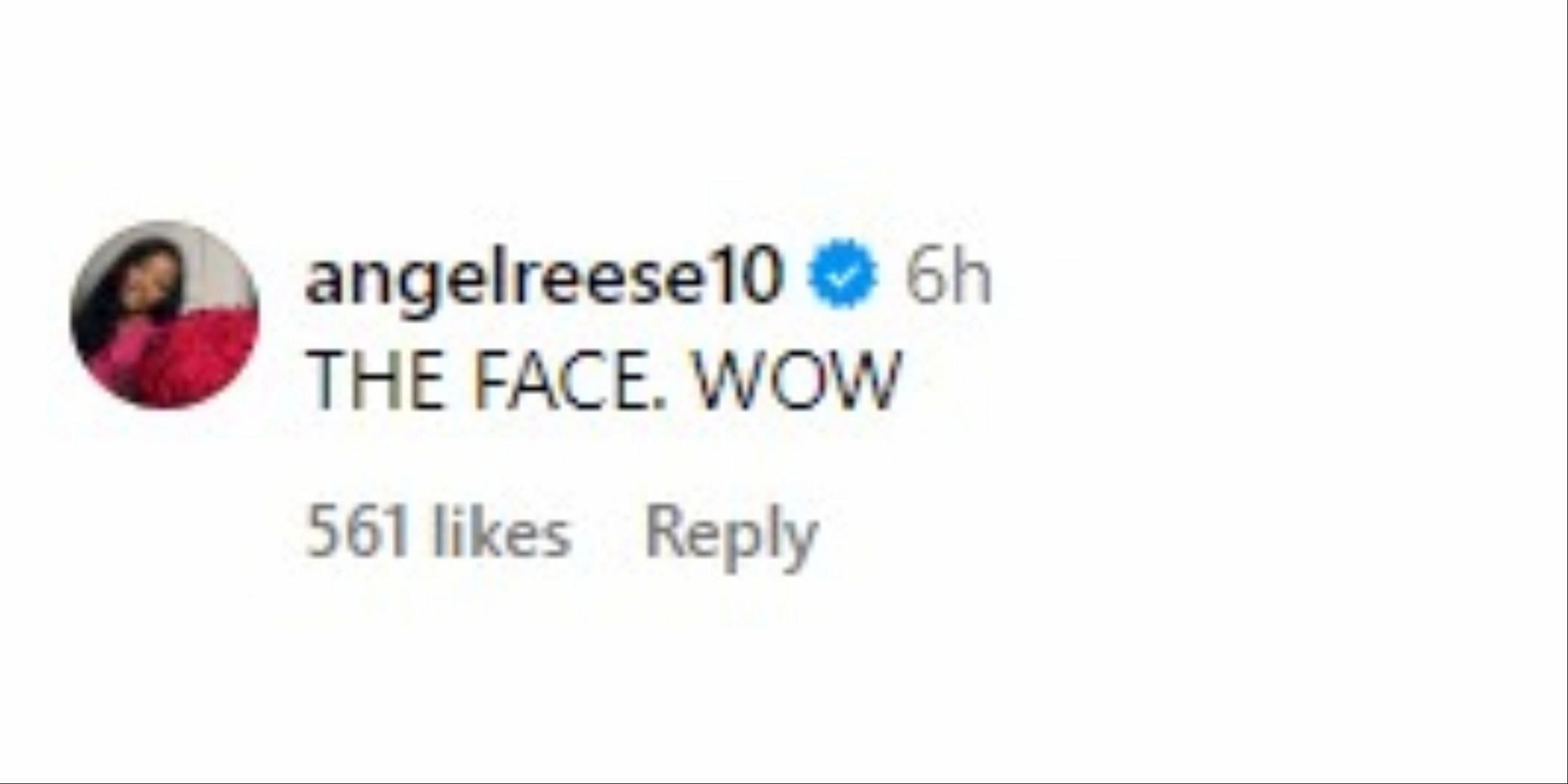 Reese left a comment admiring Brink&#039;s beauty