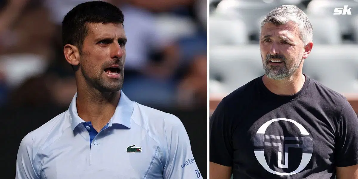 Novak Djokovic (L), Goran Ivanisevic (R)