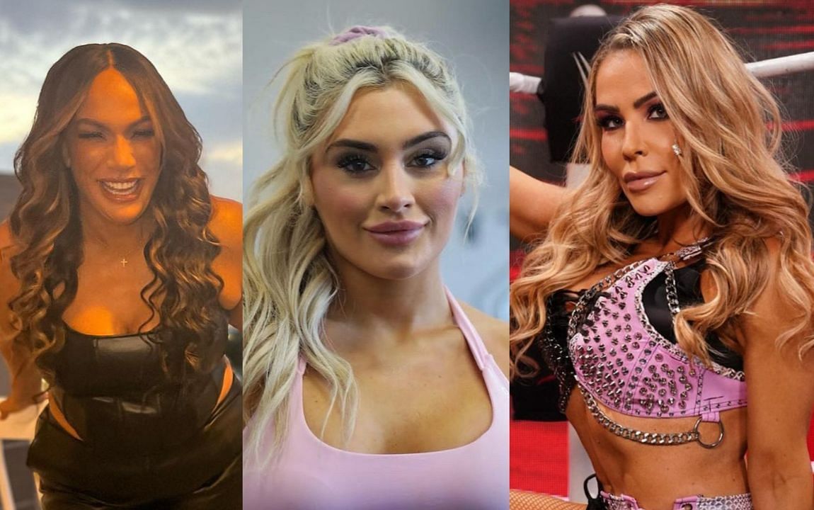 Nia Jax(left), Tiffany Stratton(middle), and Natalya(right)