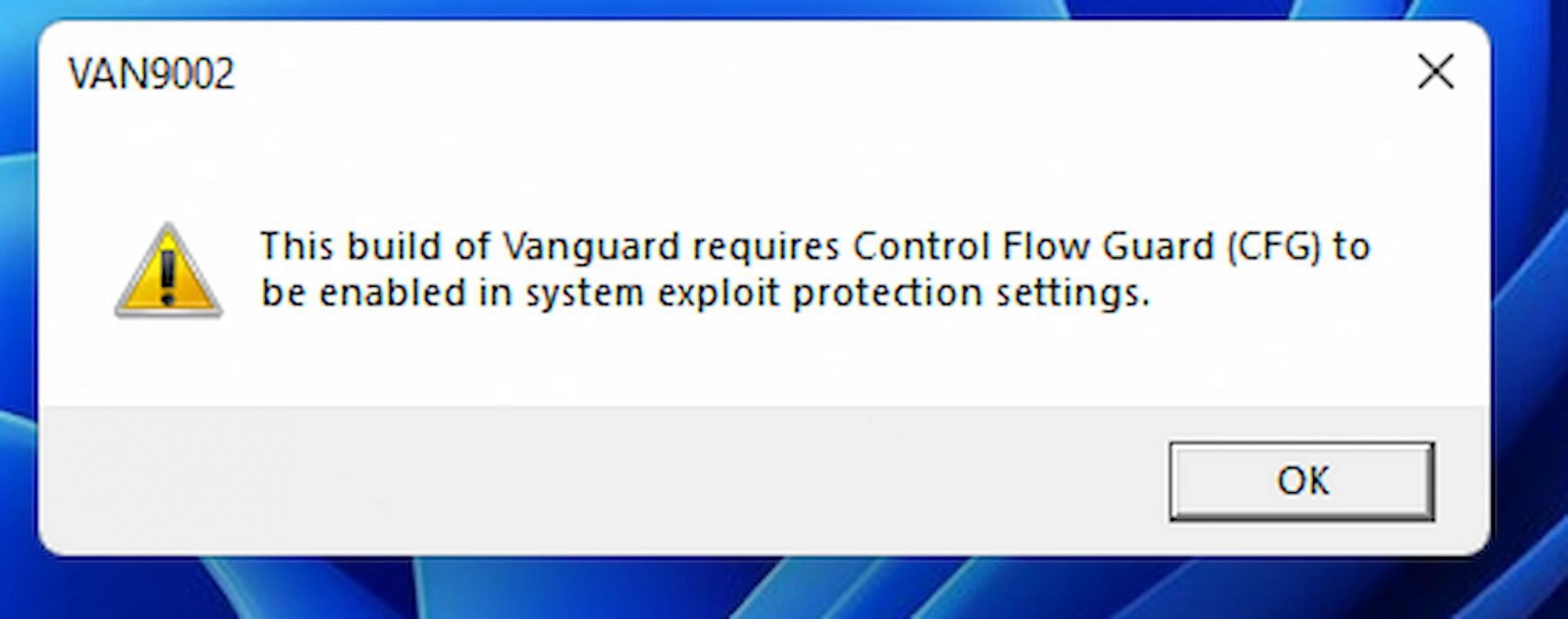 Valorant &quot;VAN 9002&quot; error window (Image via Riot Support Page)