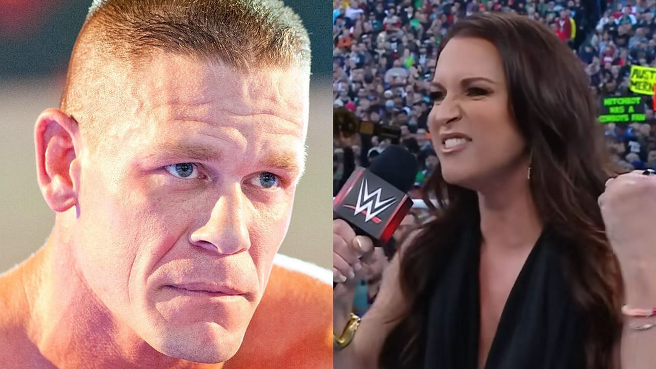 John Cena and Stephanie (via WWE