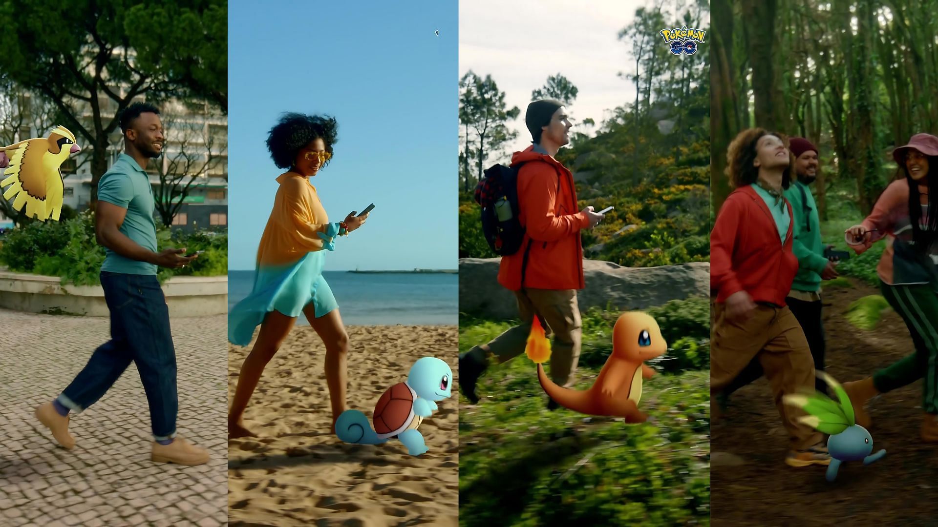 Different creatures interacting in various Biomes as shown in the trailer of the event (Image via The Pokemon Company)