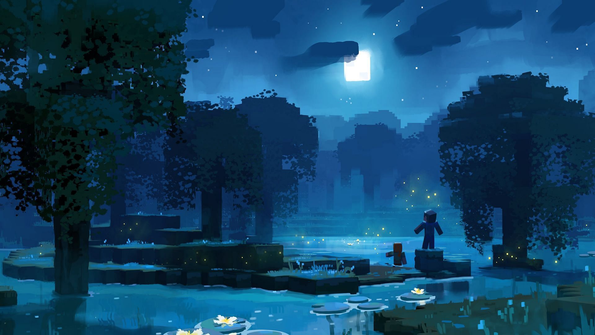 Mojang put out a ton of concept art featuring fireflies before pulling them (Image via Mojang)