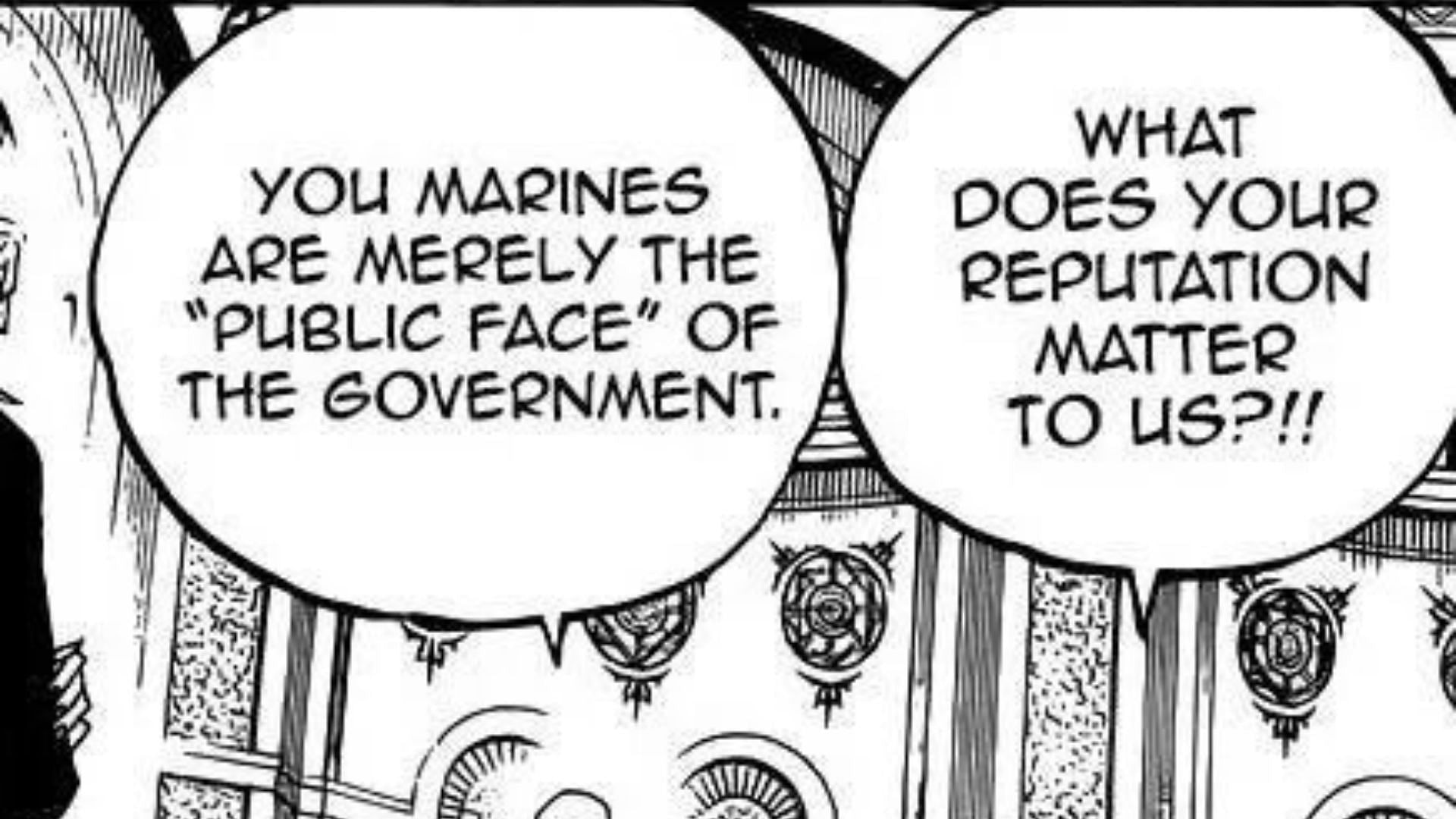 Marines are a face of the World Government (Image via Shueisha)
