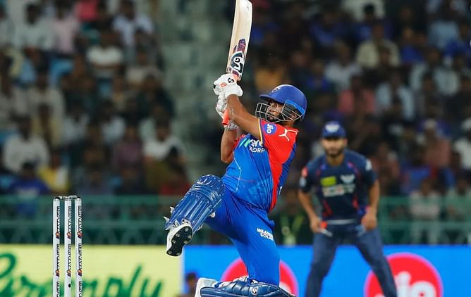 "Kaha gir rha hai bhai" - Rishabh Pant roasts himself for his unorthodox shot in LSG vs DC IPL 2024 clash