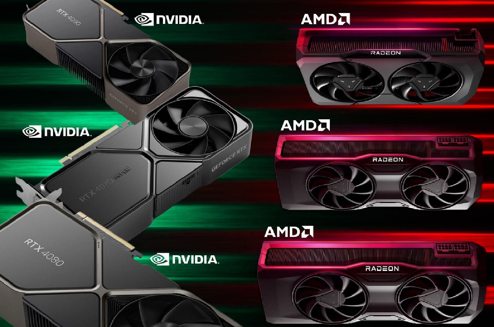 Picture of Nvidia vs AMD GPUs