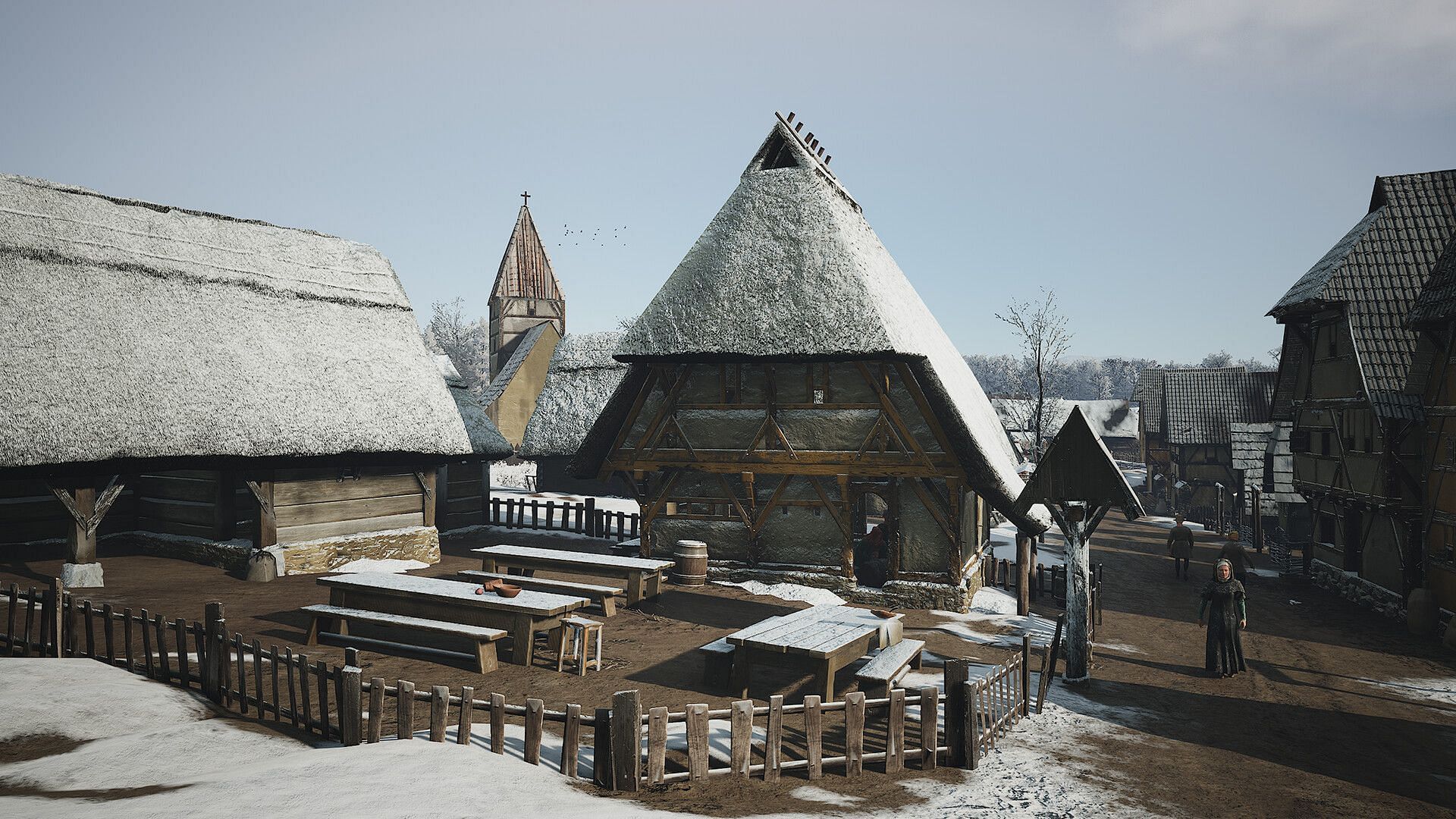 Assign families to construct huts and camps (Image via Hooded Horse)