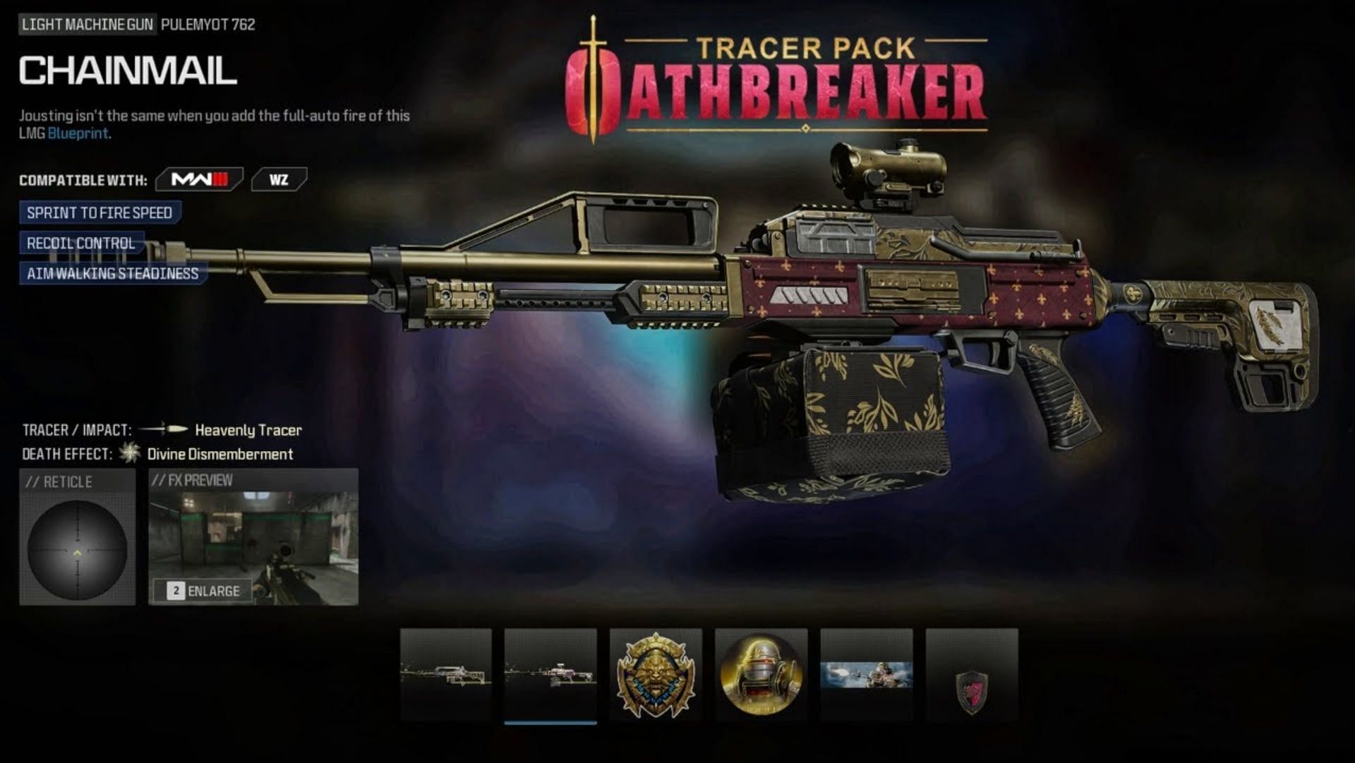 Tracer Pack: Oathbreaker bundle in MW3 and Warzone (Image via Activision || YouTube/THE COD INSPECTOR)