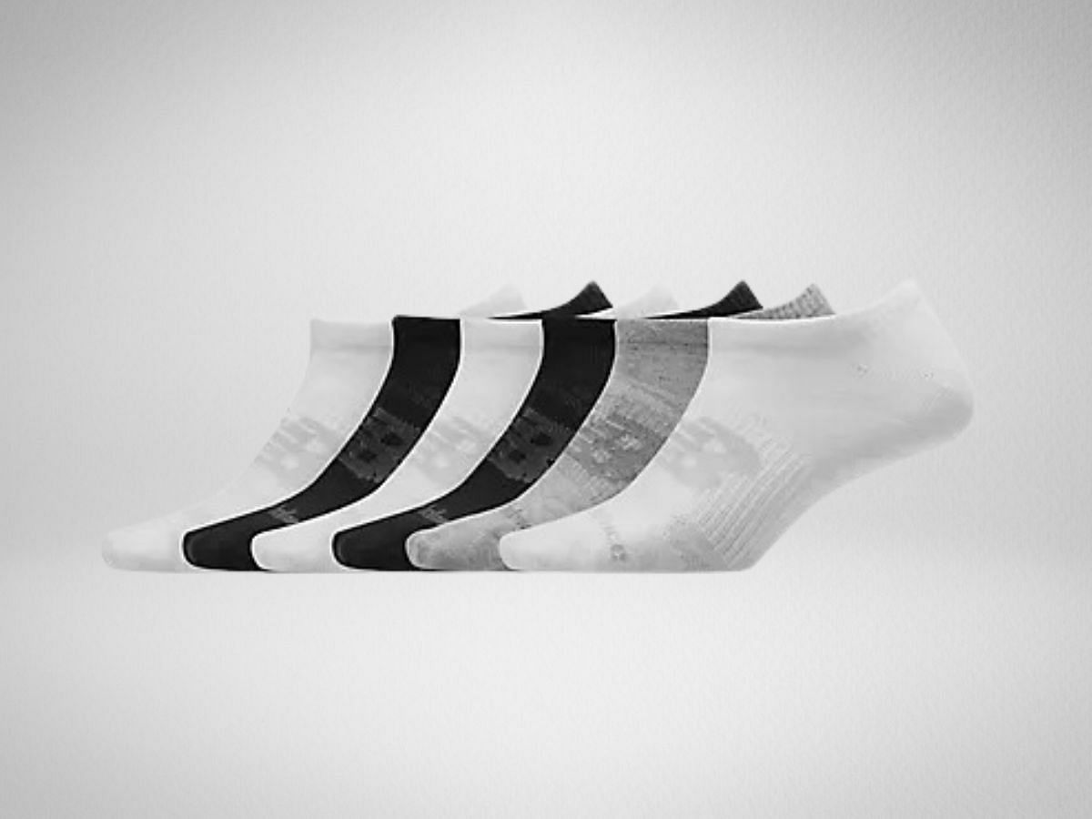 Unisex Flat Knit No Show Socks 6 Packs (Image via New balance)