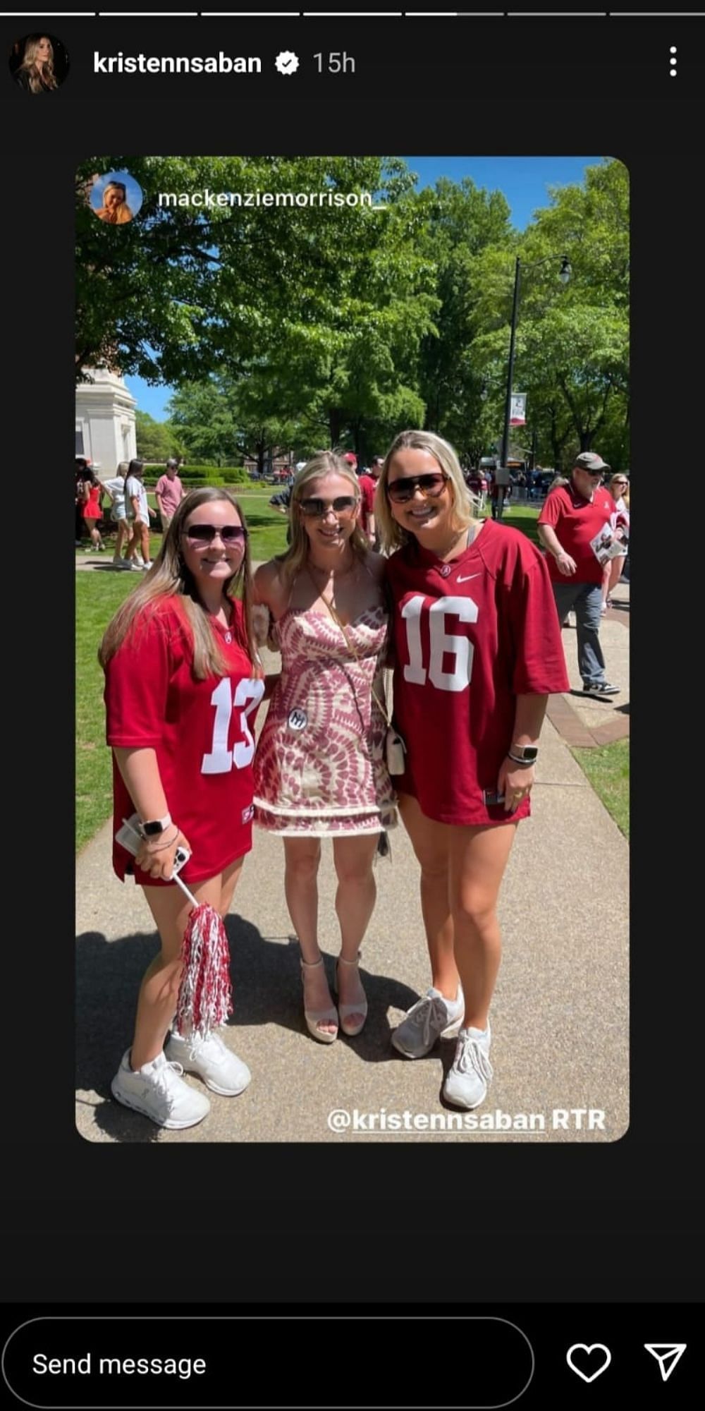 Kristen posing with the fans on A-Day.