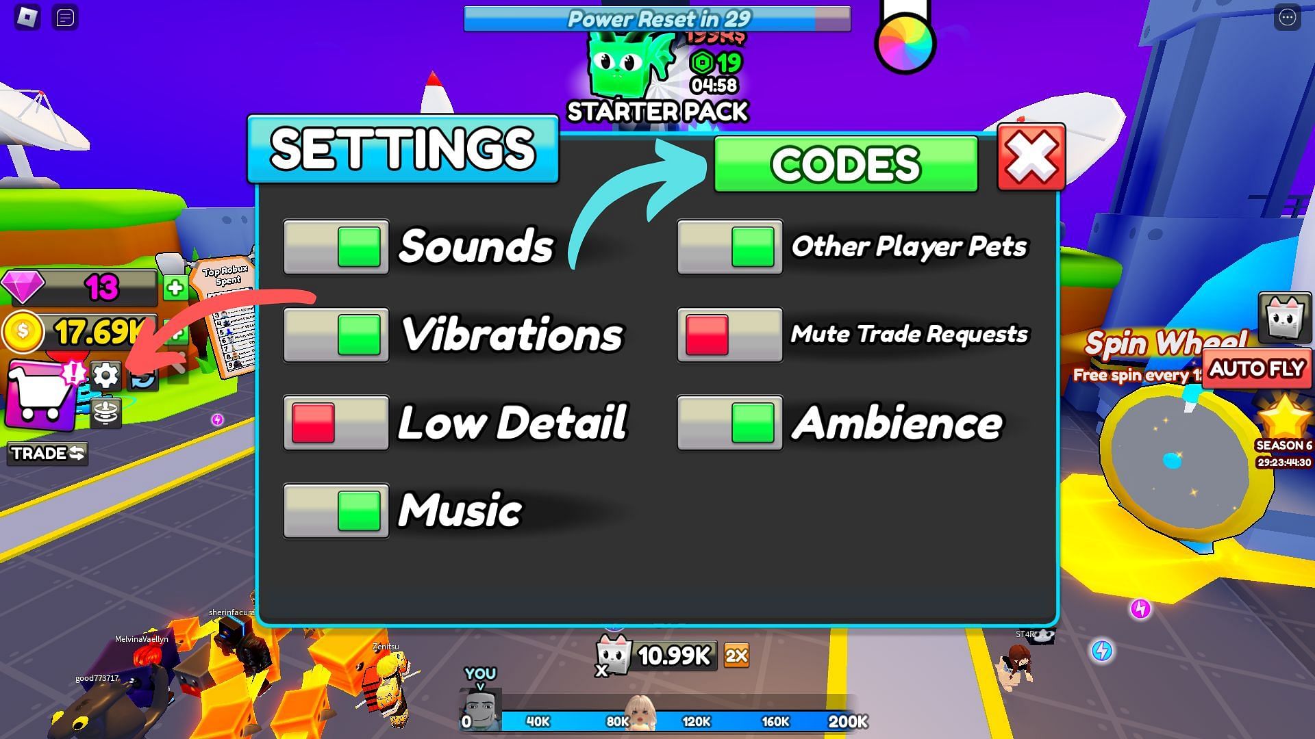 How to redeem codes for Ride a Cart Simulator (Image via Roblox and Sportskeeda)