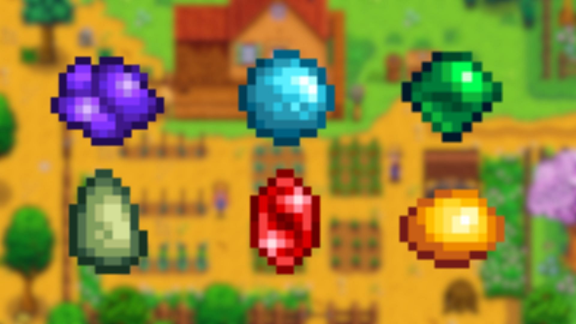 Different gems enhance different abilities of a weapon. (Image via ConcernedApe)