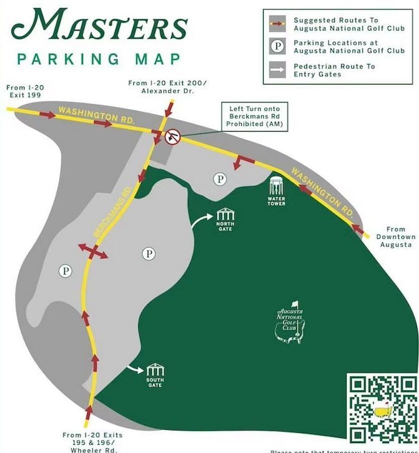 Parking &amp; Maps for the 2024 Masters Golf Tournament