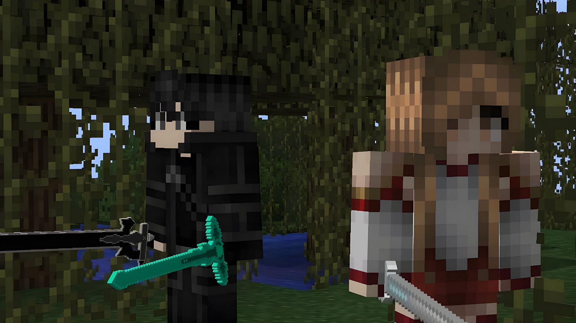 Sword Art Online is a popular anime that has been recreated in Minecraft (Image via Mojang)