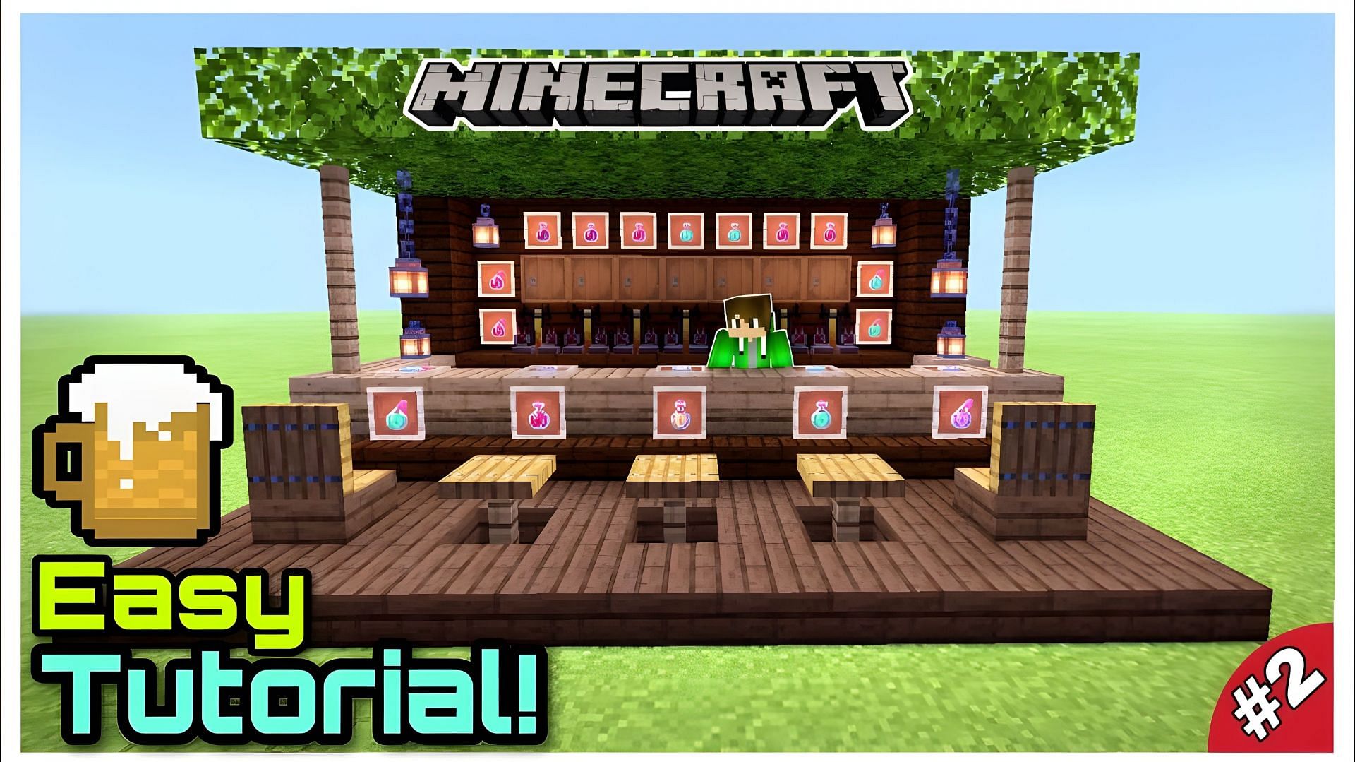 An easy bar in Minecraft (Image via YouTube/Onefold Gaming)