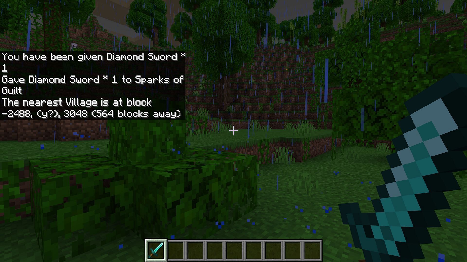 The locate command is vital for finding structures for testing (Image via Mojang)