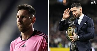 “Game recognises game” - Social media explodes as UFC Featherweight Champion Ilia Topuria is spotted watching Lionel Messi in action