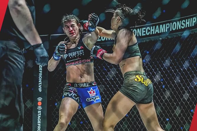 "That was the best" - Three-sport queen Stamp lists crushing KO of Alyse Anderson in Denver as her favorite MMA finish