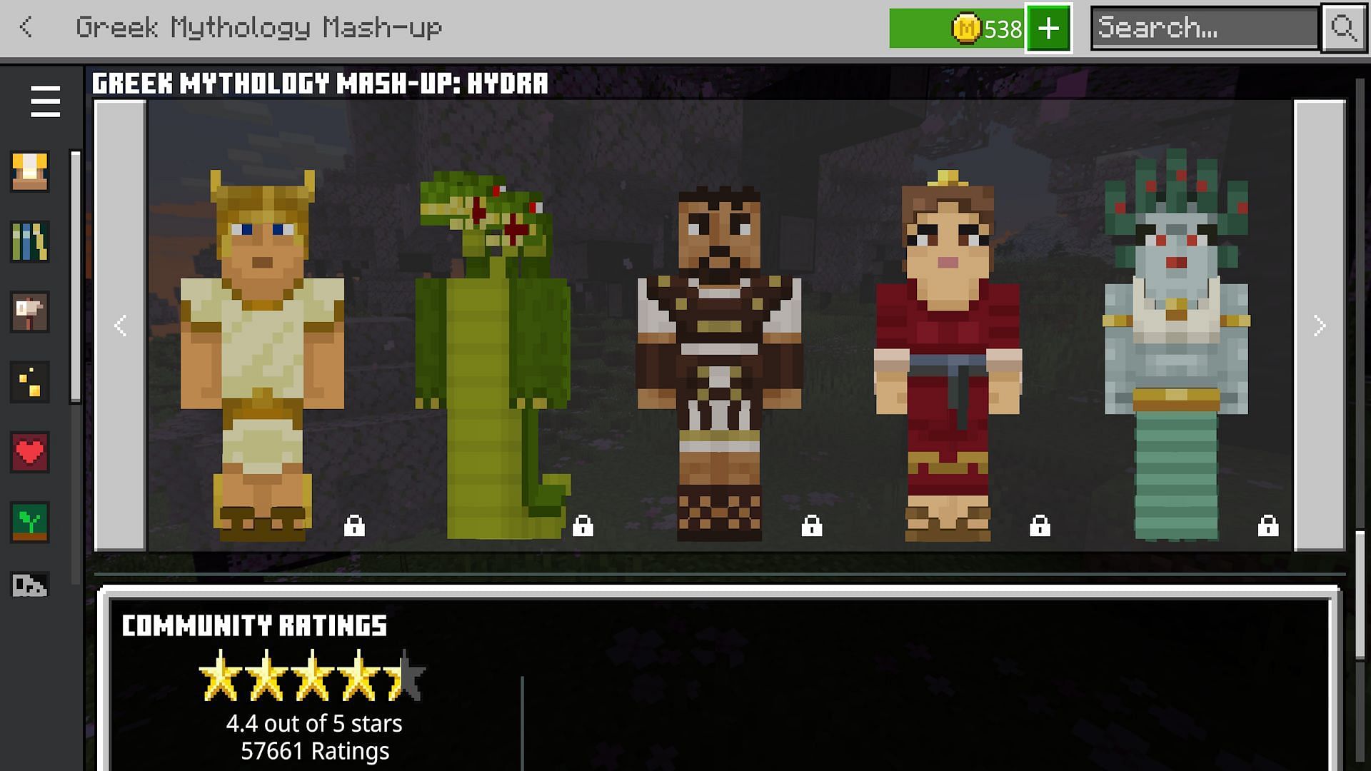 The monster skins in the pack are truly great (Image via Mojang)